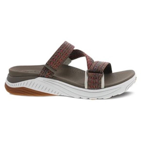 Dansko 38 Rosette Strappy Sport Sandal Brown Multi Webbing - Picture 1 of 8